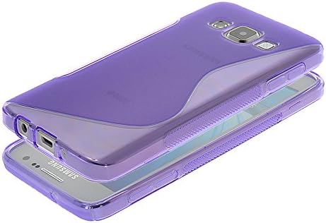 MOLADO Case for Samsung Galaxy A3, Purple Stylish Lines Design Silicone Case Soft Protecting Cover