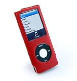 Tuff-Luv (iPod Nano 4th gen Chromatic (8GB/16GB)) Minimalist Leather 'Slip-On' case (red)