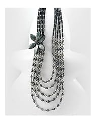 Flower Shell Necklace In Sterling Silver