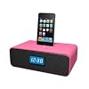 Ottavo Speaker Docking Station with Alarm Clock for All Generation iPods and iPod Touch - Pink