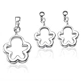 Gingerbread Man CZ & Sterling Silver Pendant & Earrings Set