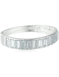 Kenneth Cole New York "Holiday Boxed" Crystal Colored Baguette Hinged Bangle Bracelet in Gift Box, 8"