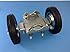 ROLLING GATE 6" WHEEL CARRIER: for Chain Link Fence Rolling Gates - Rut Runner - 2 Rubber Wheels (axle is 6" from wheel to wheel) Has adjustment bolts to "track straight".