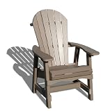 VIFAH V1085 Adirondack Dining Chair, Weathered Wood, 26 by 27 by 40-Inch
