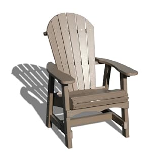 VIFAH V1085 Adirondack Dining Chair, Weathered Wood, 26 by 27 by 40-Inch