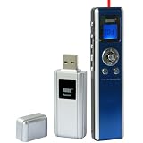 August LP106 Laser Presentation Pointer & RF Remote Page Changer & Remote Mouse with Presentation Timer
