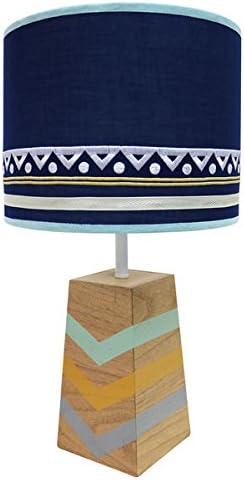 Farallon Peanut Shell Indio Blue Metal Lamp and Shade