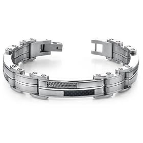 Sophisticated & Stylish Heavy Duty Stainless Steel Mens Bracelet