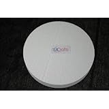 LA Crafts Brand 6x1 Inch Smooth Foam Craft Disc - 12 Pack