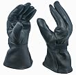 Black Gauntlet Deerskin Motorcycle Glove with 40 gram Thinsulate Lining