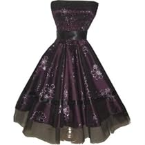 Pretty Kitty Fashion Elegant Hochzeit H&uuml;bschen lila Blume Kleid