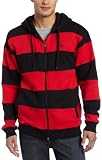 Southpole Young Mens Cut And Sew Full Zip Basic Fleece Hoody, Red, Large