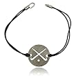 Field Hockey Sun Impression Bracelet - Black Cord