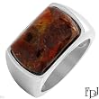FPJ Stunning High quality Ring With 9.15ctw Genuine Agate Beautifully Crafted in 14K White Gold. Total item weight 11.0g (Size 7)