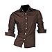 Jeansian Men's Slim Fit Long Sleeves Casual Shirts Z008