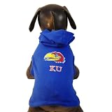 NCAA Kansas Jayhawks Collegiate Cotton Lycra Hooded Dog Shirt (Team Color, X-Large)
