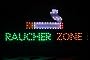 LED Schild Raucher Zone