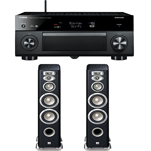 Yamaha RX-A2040BL 9.2-Channel Wi-Fi Network AVENTAGE Home Theater Receiver Plus A Pair of JBL Studio L880 4-Way High Performance Floorstanding Speakers