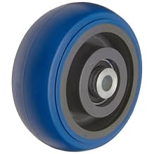 RWM Casters Signature Premium Rubber Wheel, Precision Ball Bearing, 500 lbs Capacity, 5" Wheel, Dia, 2" Wheel, Width, 2-7/16" Plate Length