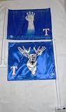 2010 TEXAS RANGERS THE CLAW CAR FLAG , BLUE VERSION BY RICO TAG EXPRESS- (AVAILABLE IN RED ALSO) - - GREAT COLLECTIBLE LIMITED NUMBERS MADE ! - PLEASE NOTE LISTING IS FOR ONE FLAG ONLY- 1 UNIT PER PURCHASE !