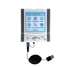 Retractable USB Cable for the Archos Gmini 220 with Power Hot Sync and Charge capabilities... by Gomadic