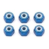 Team Associated 8-32 Aluminum Locknuts Factory Blue (6) by Associated