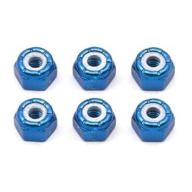 Team Associated 8-32 Aluminum Locknuts Factory Blue (6) from Associated Accessories
