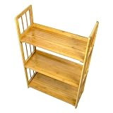Yi Hai Bamboo Desktop Organization 3-Tier Small Book Rack Counter Top Bookshelf