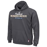 MLB Men's Milwaukee Brewers Property Of Long Sleeve Hooded Fleece Pullover (Pro Granite, X-Large)