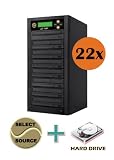 Acumen 7 SATA Burner DVD CD Duplicator Machine + Built-In 500GB Hard Disk Drive (Standalone Audio Video Copy Tower, Disc Duplication Device)
