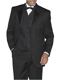 Jones New York Three-Button, Non-Vented Black Tuxedo Separates