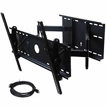 DigiTV Digital Plasma and LCD TV Articulating Arm Tilting Wall Mount. Universal Design for 34" to 56" Displays (Black)