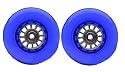 Razor Scooter Replacement Wheels Set with Bearings (Blue)