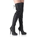 PLEASER INDULGE-3011 Plateau Overknee-Stiefel