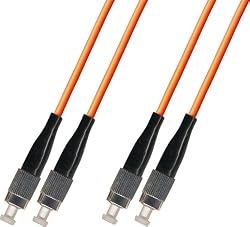 15M Multimode Duplex Fiber Optic Cable (50/125) - FC to FC