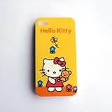 Hello Kitty yellow White Snap On Hard Case Cover for iphone 4 4G