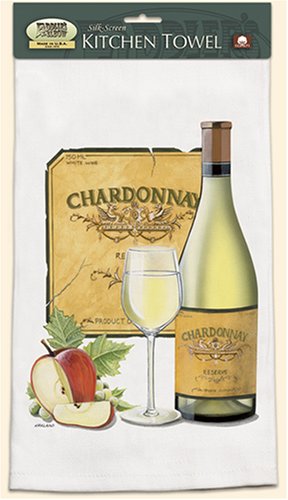 White Wine Cotton Kitchen Towel