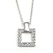 Platinum Plated Clear Crystal Square Fashion Necklace