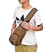 Daosen Sports Unbalance Backpack Sling Bag for Men Canvas Chest Pack/Hiking Bag Coffee