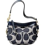 Coach Signature Zoe Top Handle Pouch Bag 41860 Blue
