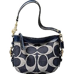 Coach Signature Zoe Top Handle Pouch Bag 41860 Blue