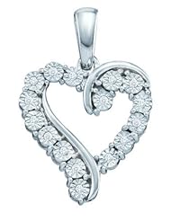 0.05ctw Round Diamond Heart Pendant