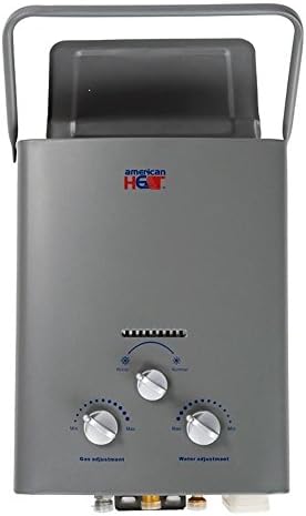 Tankless Water Heater Gas Powered 5 Liter 1.5 GPM Portable with Automatic Ignition and Shut-Off Timer, Great for Supporting Outdoor Portable Hot Showers