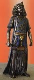 Ancient Egypt Pharoah Holding Knife Bronze Statue Egyptian