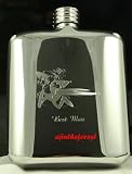 Review AJ In The Forest  / Engraved 6oz Stainless Steel Hip Flask BEST MAN, Personalised Free, Wedding gift