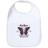 IMAGE OF Baby Bib Cloud White Butterfly Skull Free Spirit Wild Child