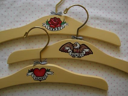 Personalized Tattoo Baby Clothes Hangers