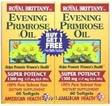 Evening Primrose Oil, 1,300 mg. 117 mg. GLA (9%), Softgels 60 ct. + 60 ct. Bonus Pack, 2/60 ct.