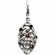 14K White Gold Genuine Amethyst & Pink Tourmaline Charm Pendant