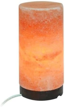 Salt Pillar Cylinder Handmade Himalayan Rock Salt Lamp Ionic Particle Releaser Air Purifier Soothing Negative Ion Wooden Base Bathroom Hotel Freshener Handcrafted At Himalayas Salt Mines 120V 25 Watt